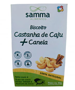 Biscoito sem glúten e leite - Castanha de Caju + Canela -60g