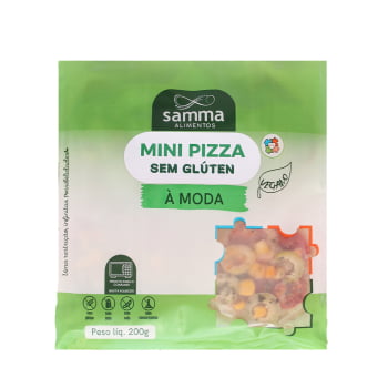 Mini pizza sem glúten e lácteos -  Integral e Vegana -   a Moda -  c/ 4 unid de 50g ( congelada)