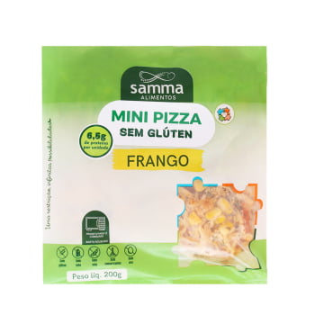Mini Pizza Integral de Frango - sem glúten e lácteos - 200g - 4 unid